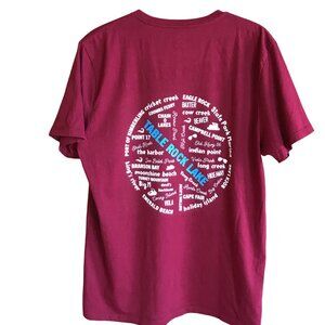 Upcycled Table Rock Lake T-Shirt: Marinas & Landmarks Graphic, Size L-XL